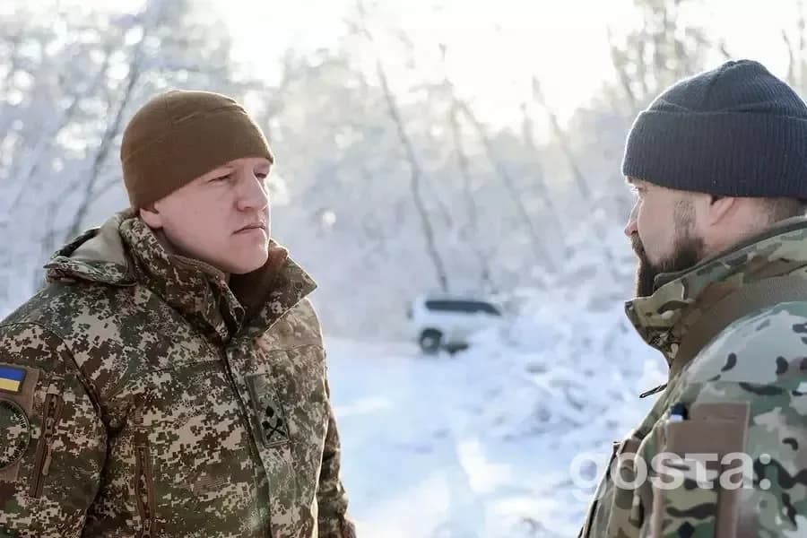 Командувач НГУ перевіряє оборону Чорнобильської АЕС, січень 2026, зимова зона відчуження.