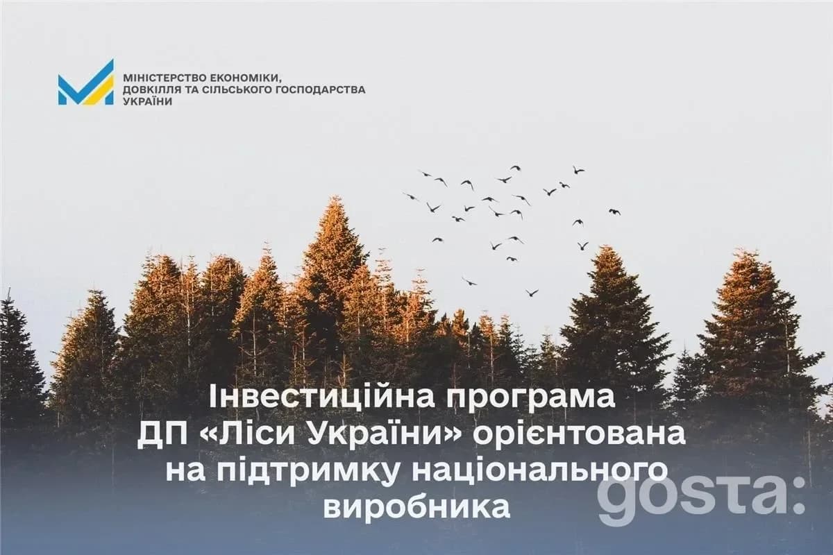 ДП «Ліси України» інвестує 4,1 млрд грн у 2026 році: 2,1 млрд грн для українських виробників – що саме закуплять і де бу