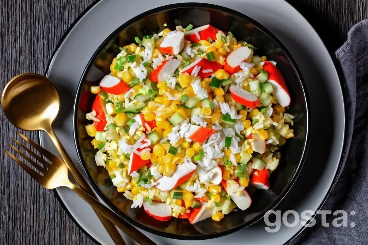 Crab stick salad
