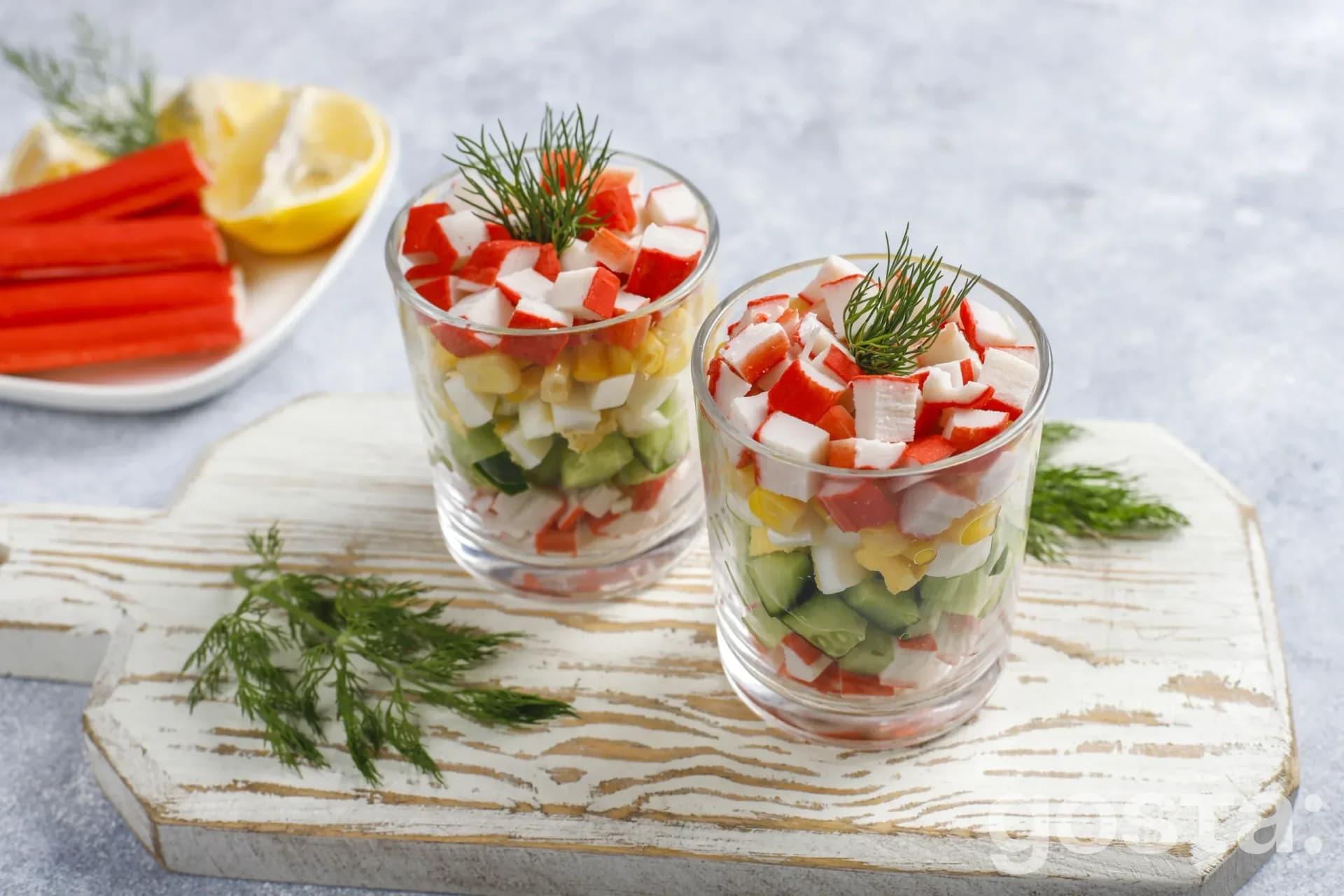 Crab stick salads