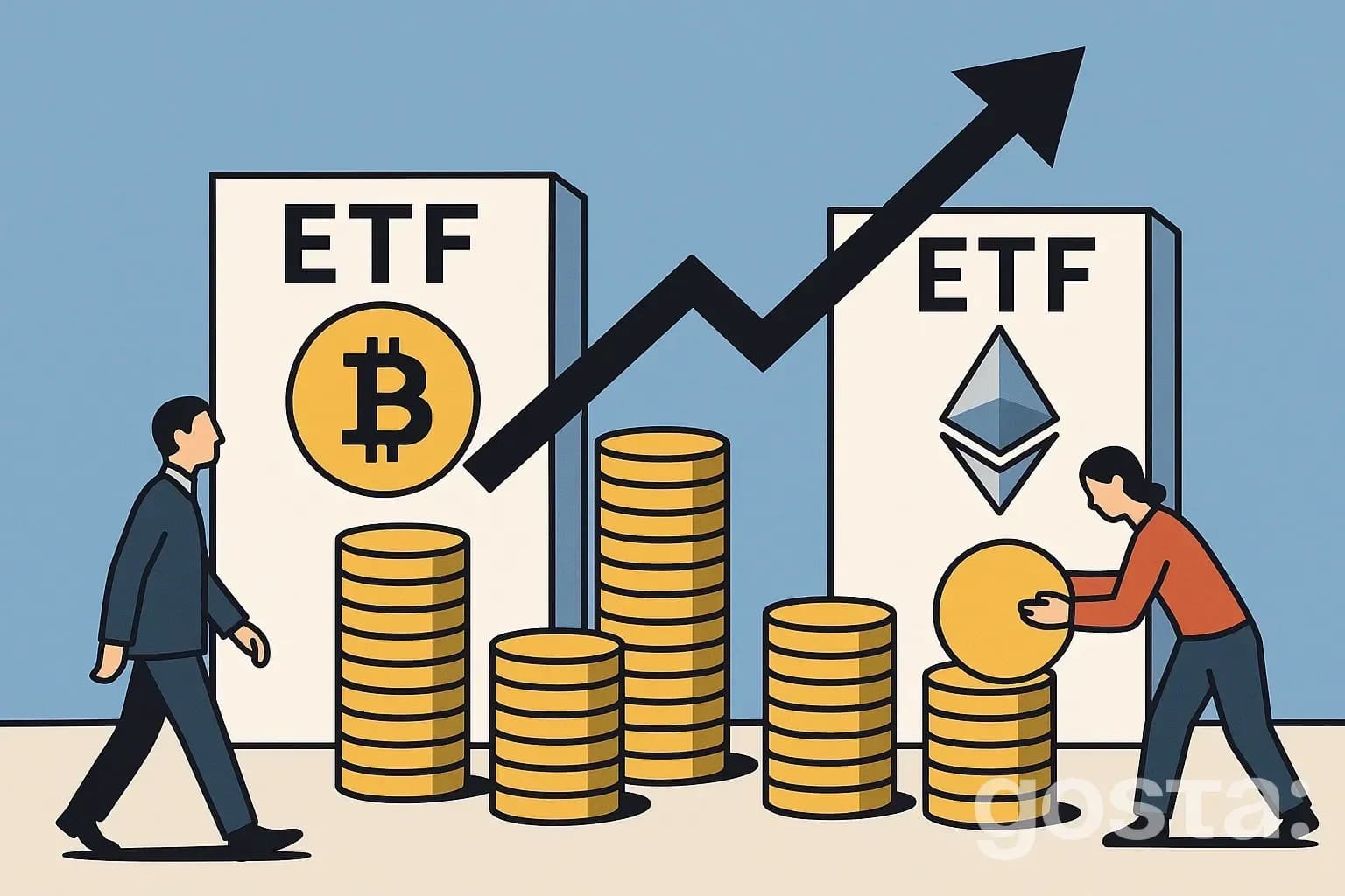 Зростання спотових біткоїн- і Ethereum-ETF: Що стоїть за позитивною динамікою?