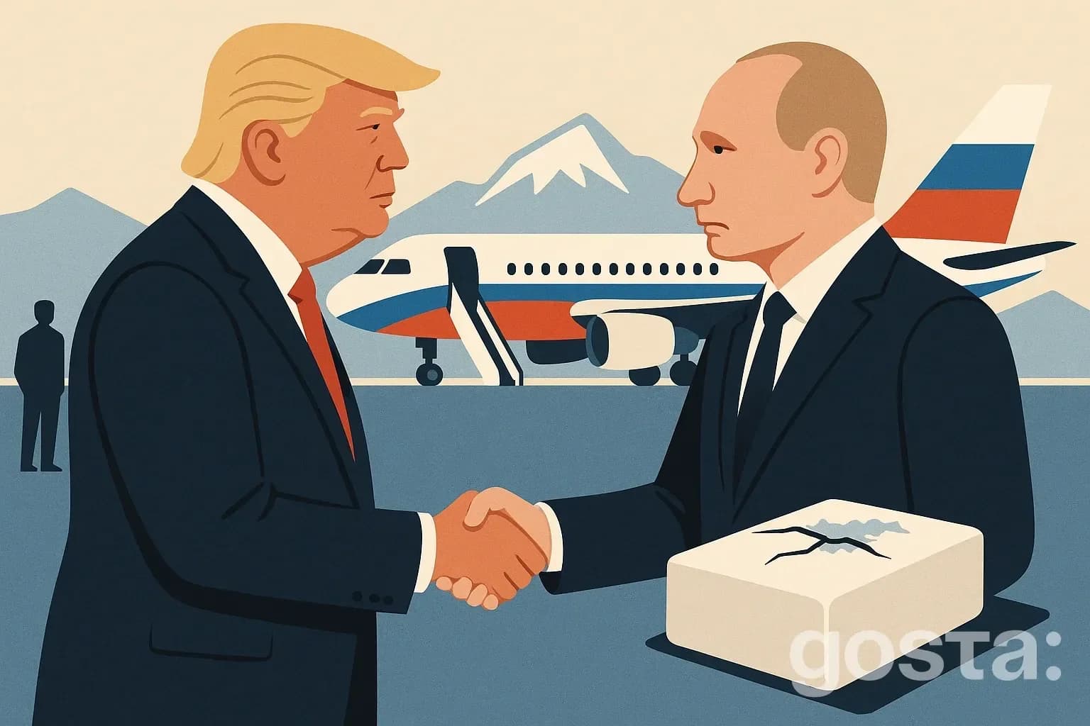Російський урядовий літак приземлився в Анкориджі перед самітом Путіна і Трампа