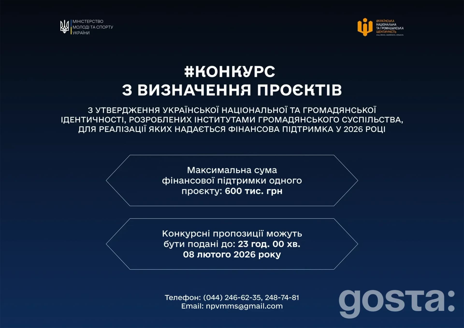 Конкурс для ІГС: Міністерство молоді та спорту оголосило відбір проєктів з утвердження української ідентичності – як под