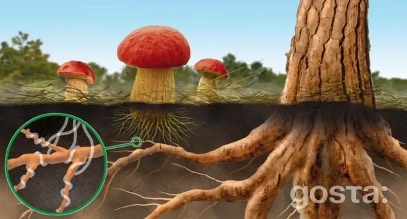 Гриби та коріння дерев Мікориза – вплив на врожай плодоовочевих культур