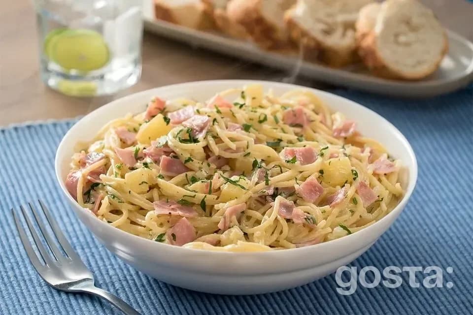 Салат з ананасом і пастою
