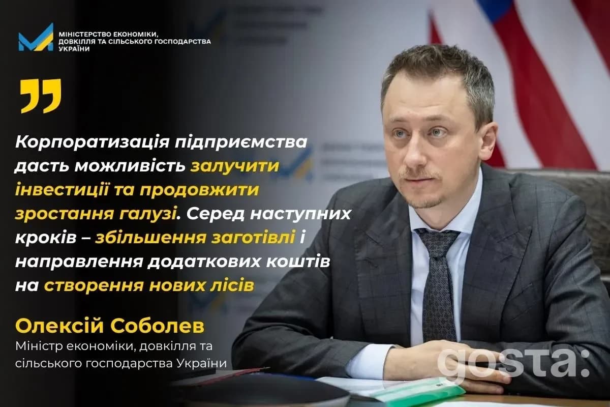 Зображення: Олексій Соболев говорить про реформи в лісовій галузі України, інвестиції та створення нових лісів.