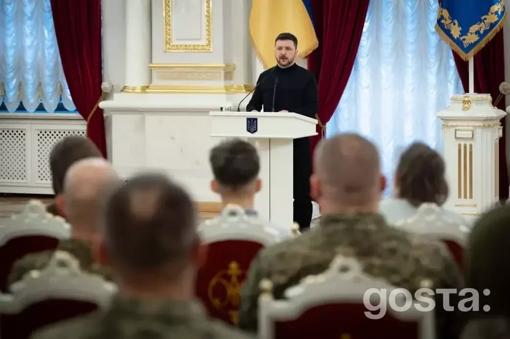 Президент України вручає нагороди військовим, церемонія з офіційними особами, вдячність захисникам України.