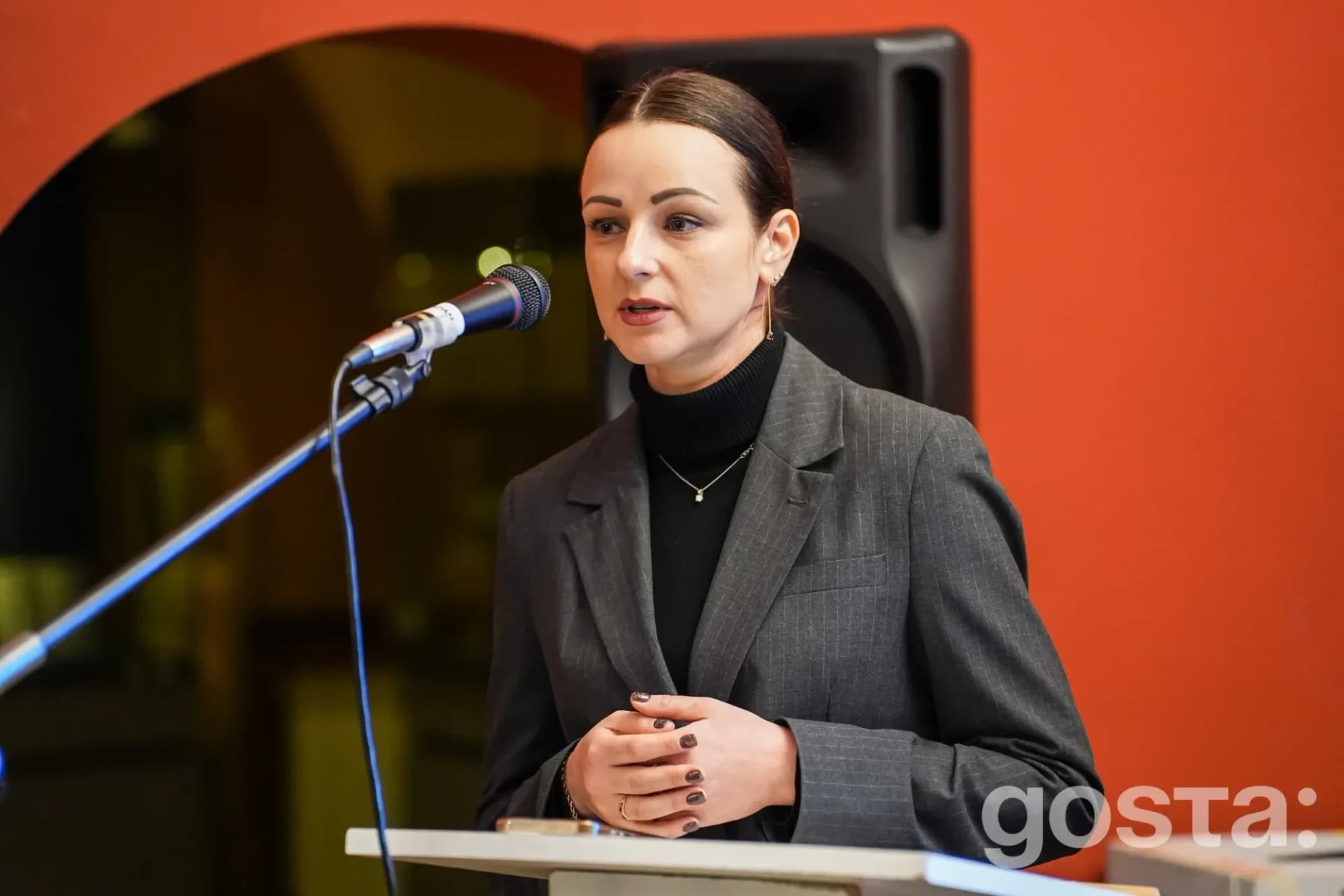 На зображенні виступає людина під час засідання з питань підготовки до Дня спротиву окупації Криму.