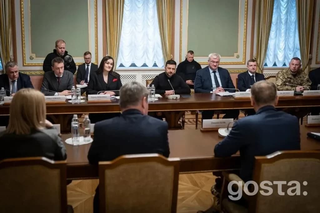 Не знаю, хто на зображенні, але це зустріч української та польської делегацій у Києві.