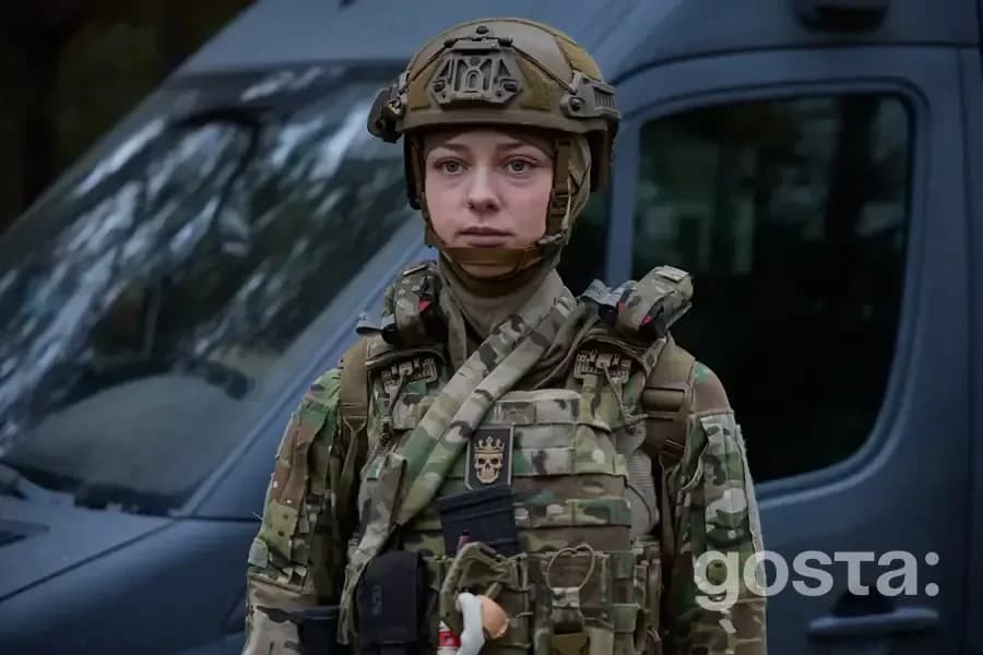 Жінка-медик Ірина Масна у формі Національної гвардії України, готова до служби та порятунку життів.