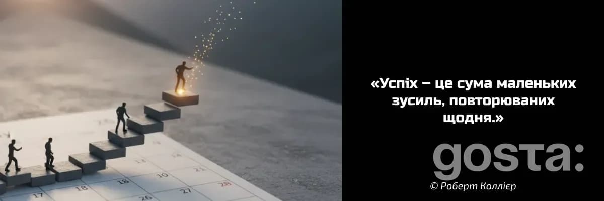 Мотиваційна цитата Роберта Коллієра про щоденні зусилля — з добірки “Цитати, які беруть за душу”