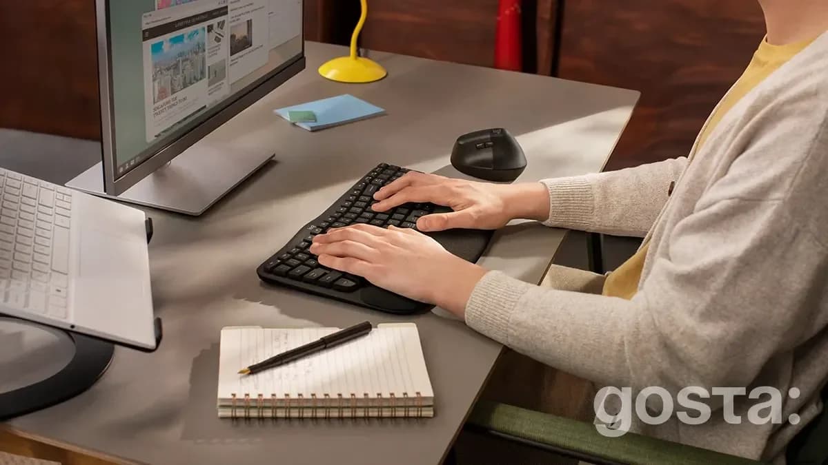Logitech Wave Key – це ергономічна клавіатура з хвилеподібним дизайном та мембранними перемикачами для зменшення напруже
