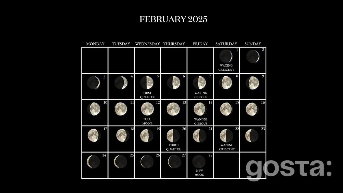 Lunar Calendar For February 2025 When Is The Full Moon