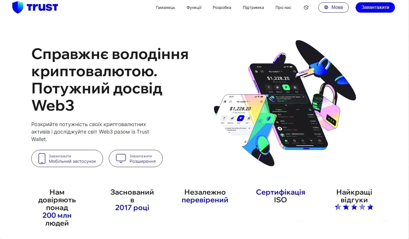 Криптогаманець біржі Trust Wallet