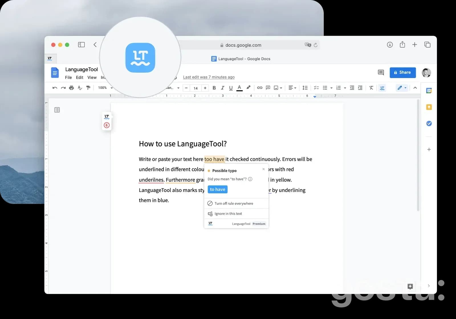 Перевірити текст на помилки LanguageTool