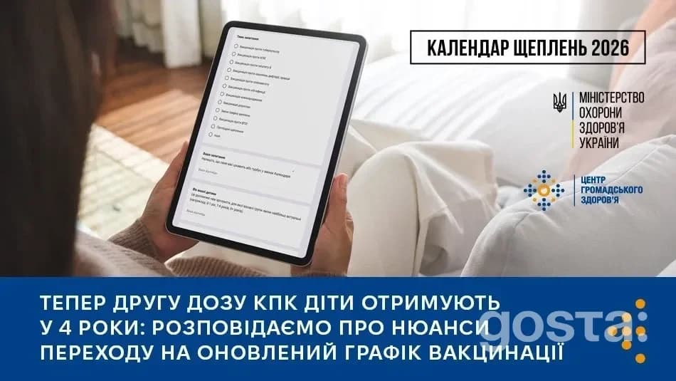 Вакцинація КПК: друга доза у 4 роки з 1 січня 2026 – кого кличуть на щеплення вже зараз?