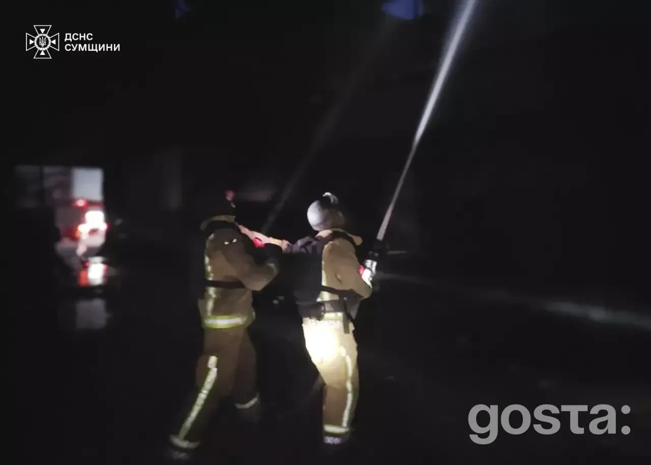 Firefighters tackling blazes after Russian attacks in Ukraine, highlighting the ongoing impact of the conflict.
