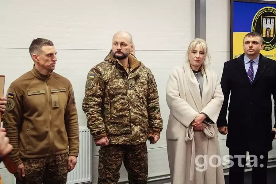 Opening of a rehabilitation centre for National Guard soldiers in Prykarpattia, featuring military and civic leaders.