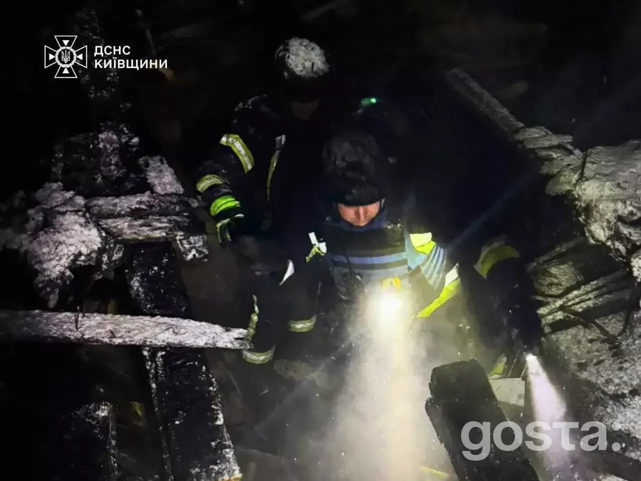Rescue workers from Ukraine's State Emergency Service assess damage from targeted Russian attacks on critical infrastruc